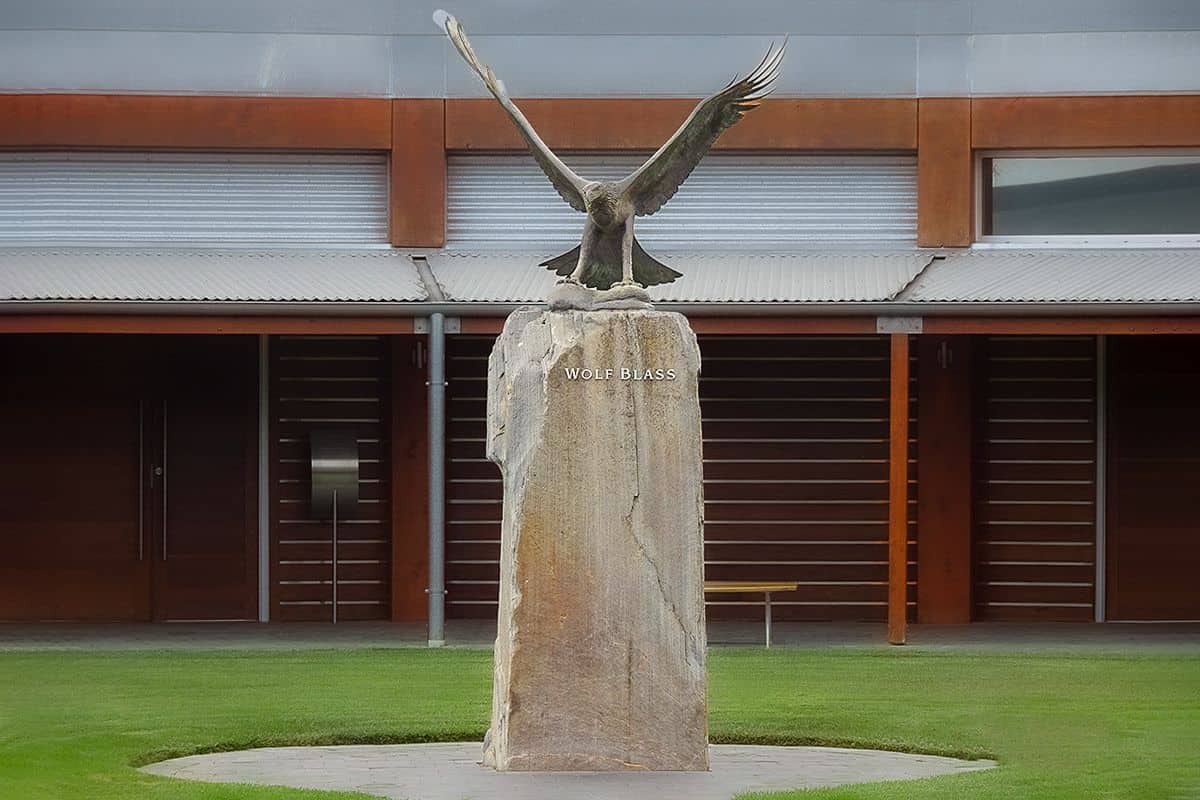 Eagle sculpture at a winery