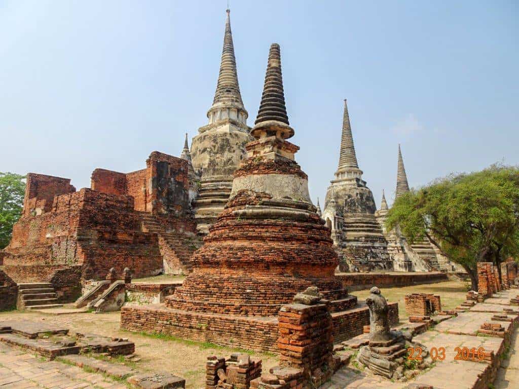 Stone temples with spires