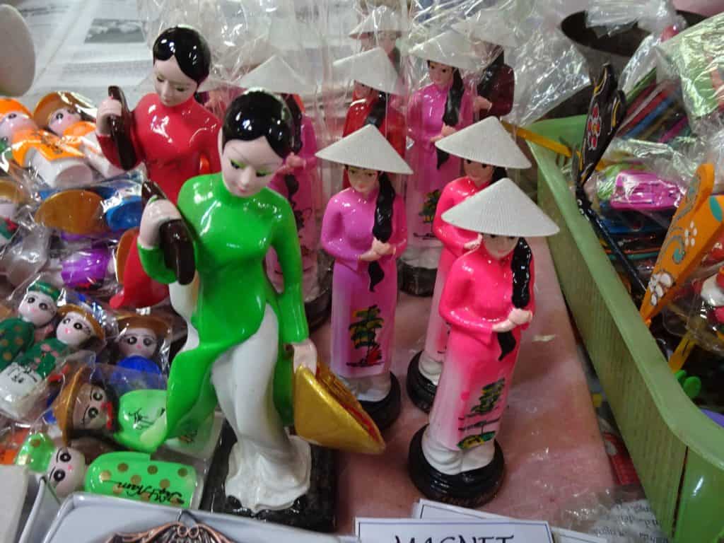Colourful painted Vietnam dolls