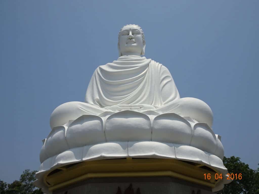 Large white buddha