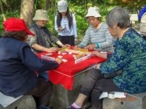 Mahjong in West Lake Park, Hangzhou 