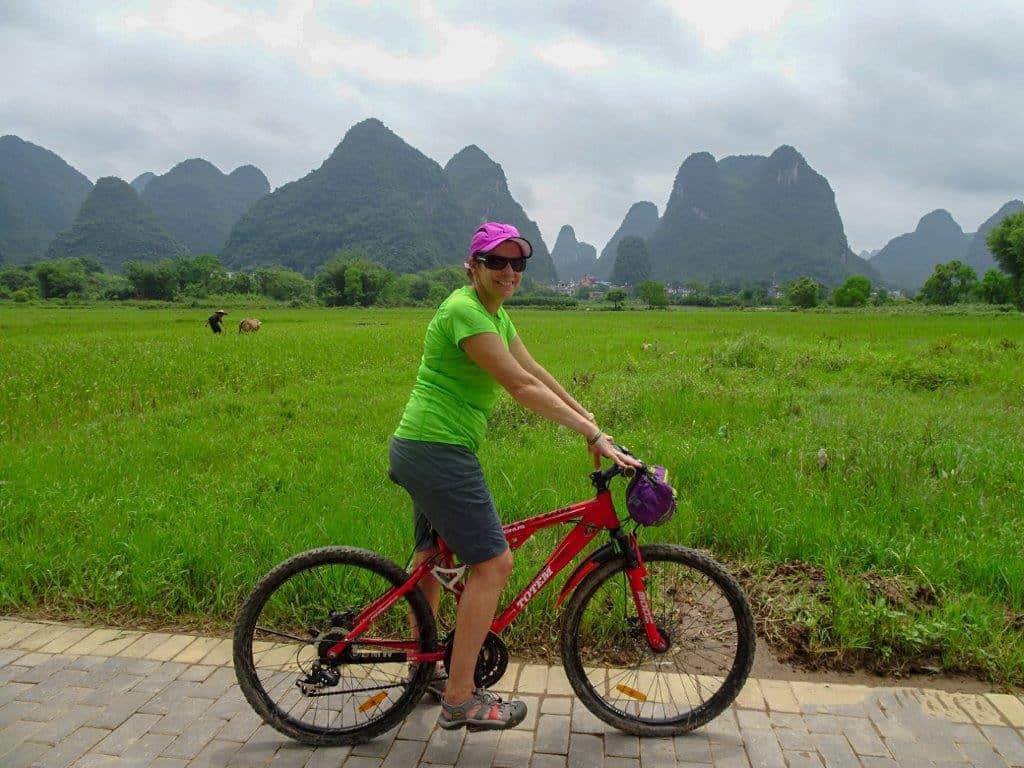 Cycling the rice fields