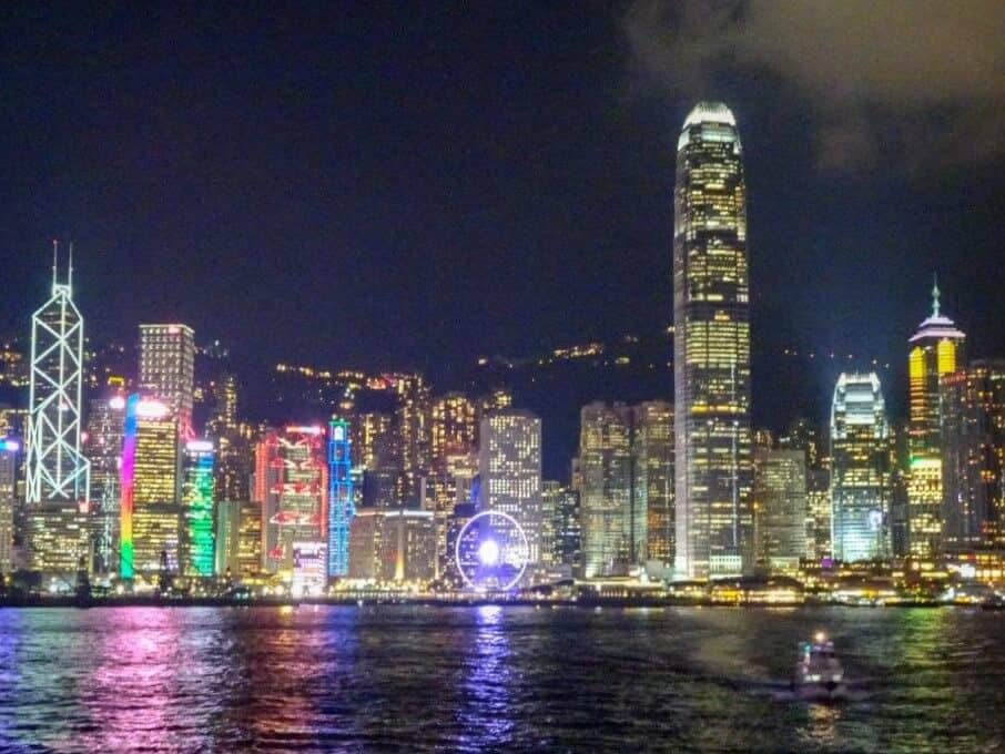 Light Show on Victoria Harbour, Hong Kong