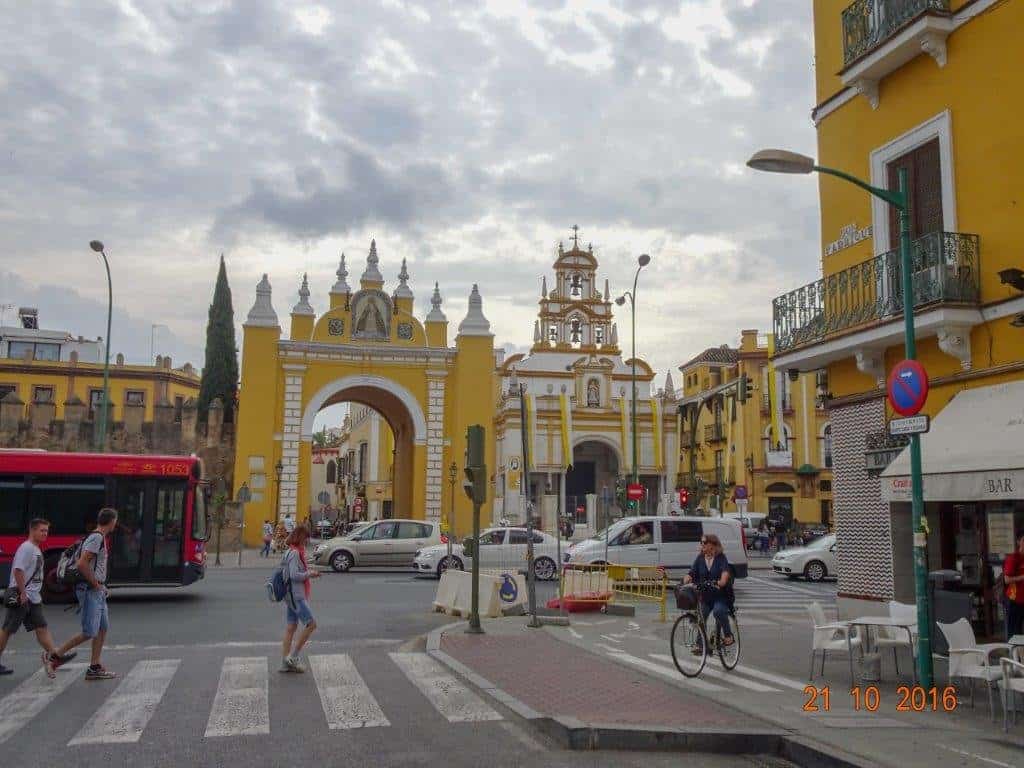 Yellow and white archway