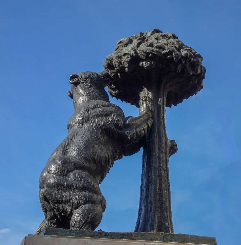 Sculpture of a Bear eating a Tree