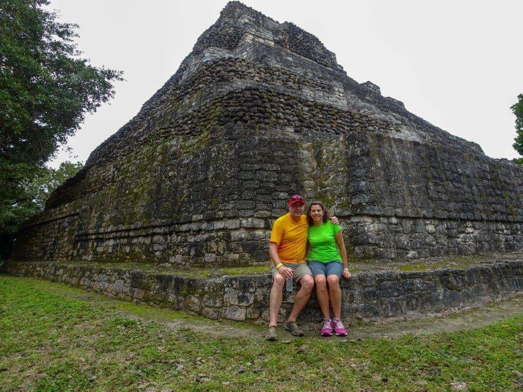 Sitting on a Mayan temple ruin
