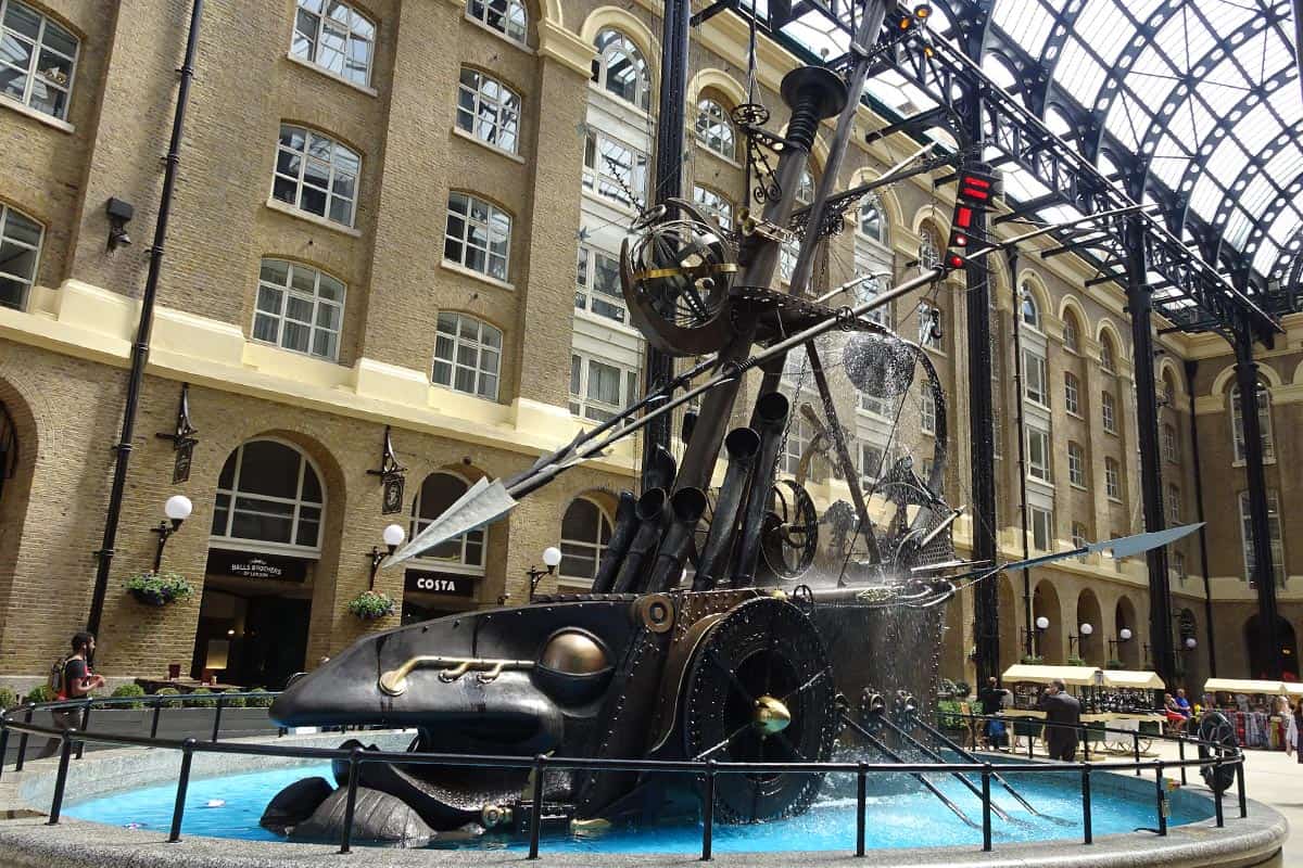 A sculpture of a ship in modern art style
