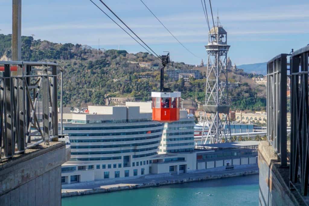 Port with a cable car