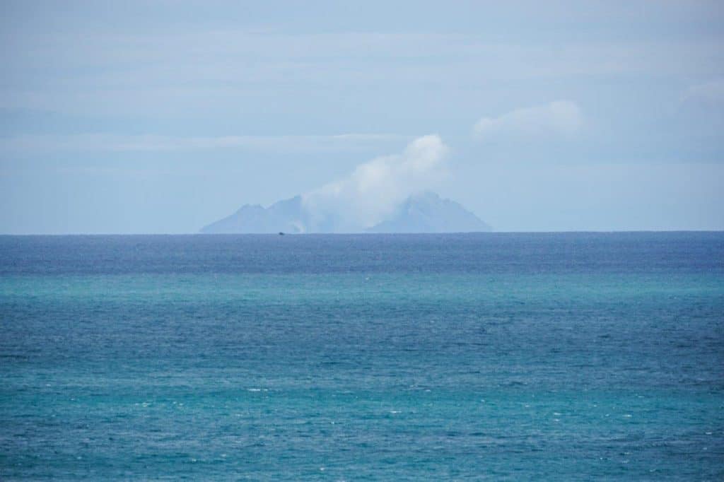 View of a volcanic island