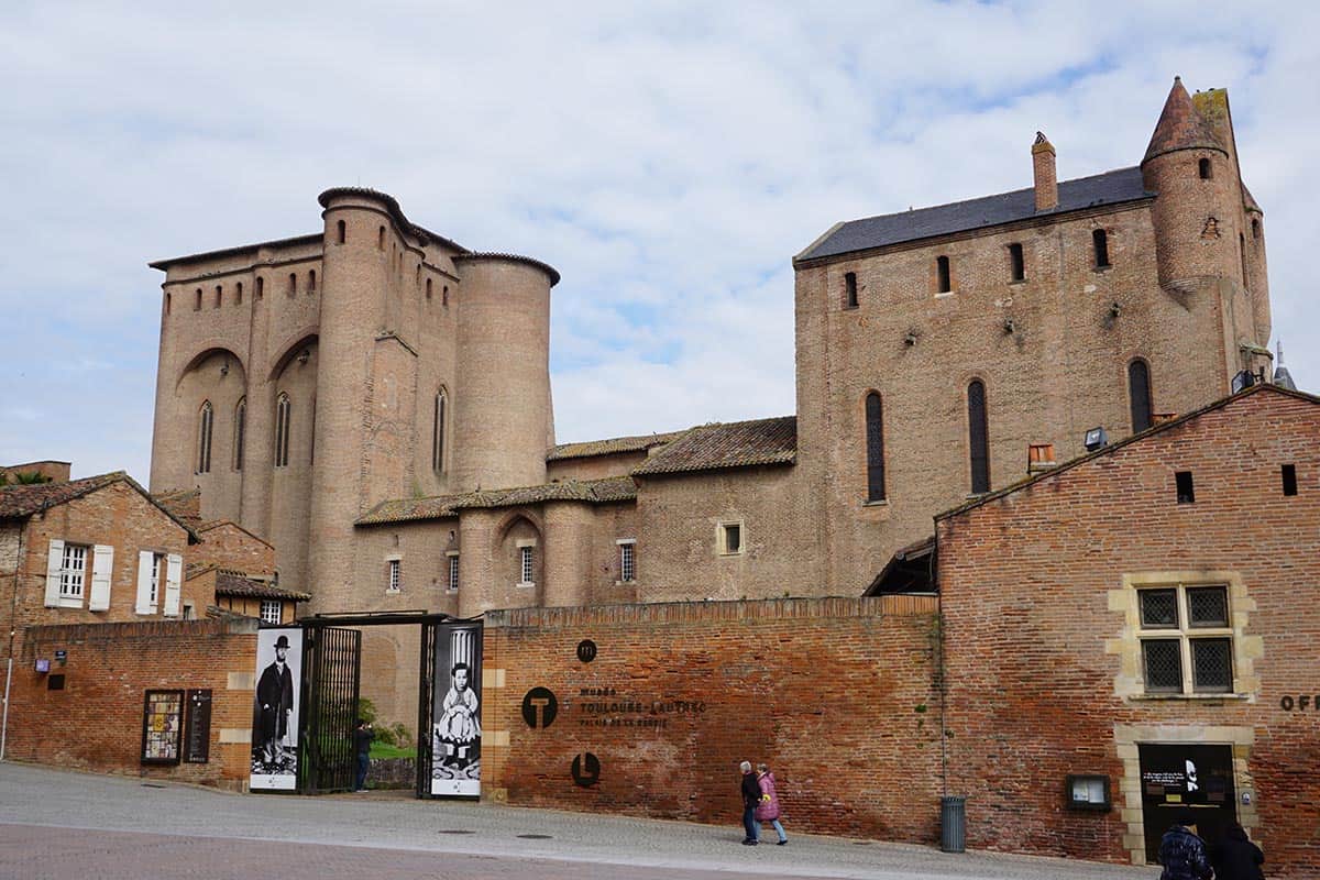 An old brick palace in Albi France