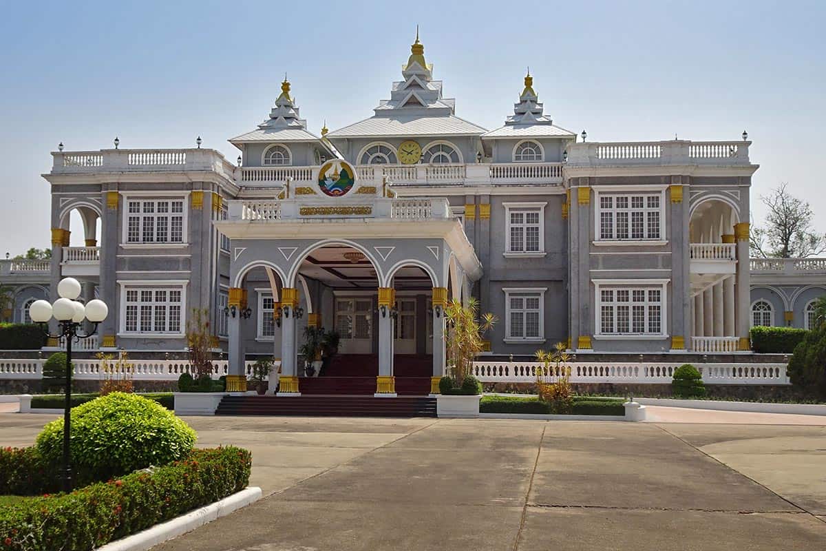 A large ornate palace