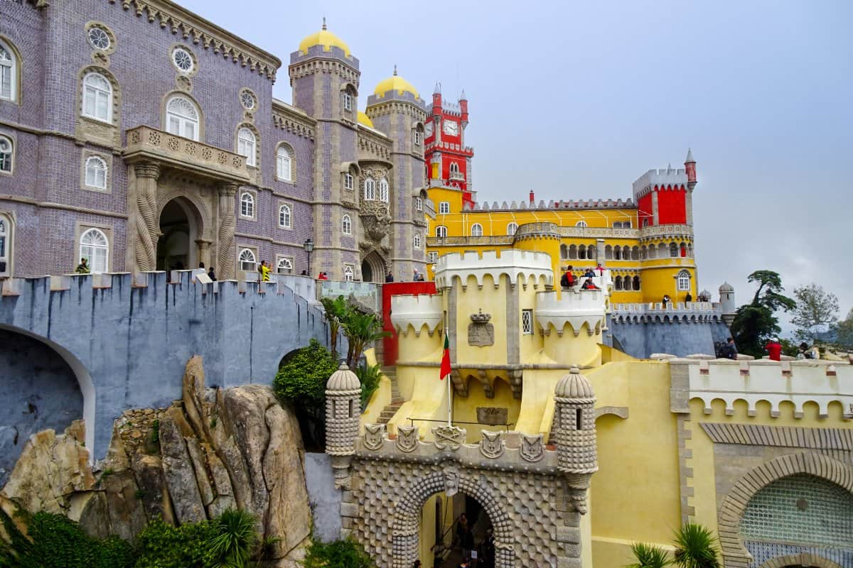 A multi-colored palace